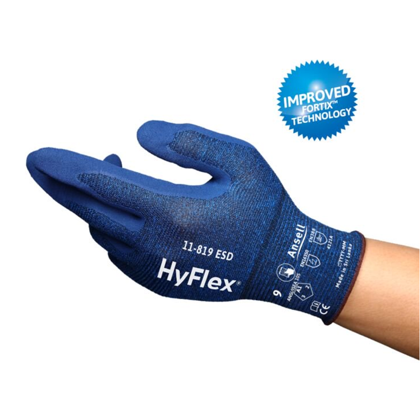 HyFlex® ESD丁腈涂层防滑耐磨手套
